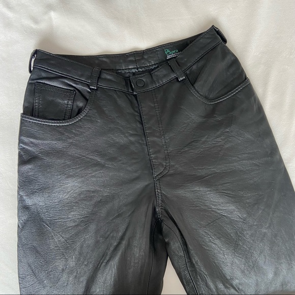 VINTAGE Genuine Leather Trousers -Size 12 NWT - Picture 5 of 12
